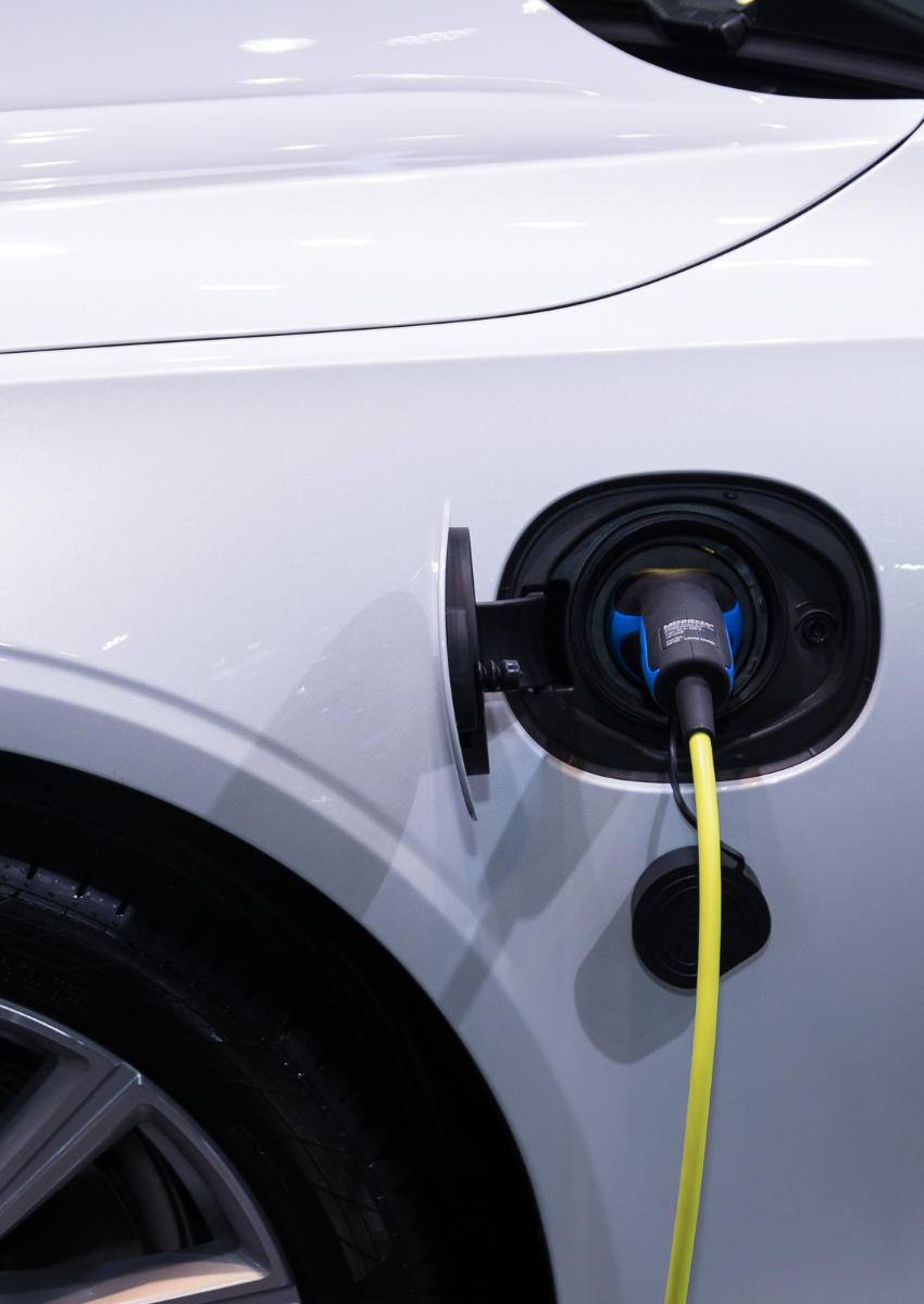 Electric vehicle plugged in having its battery charged up - EV Battery Testing Bristol